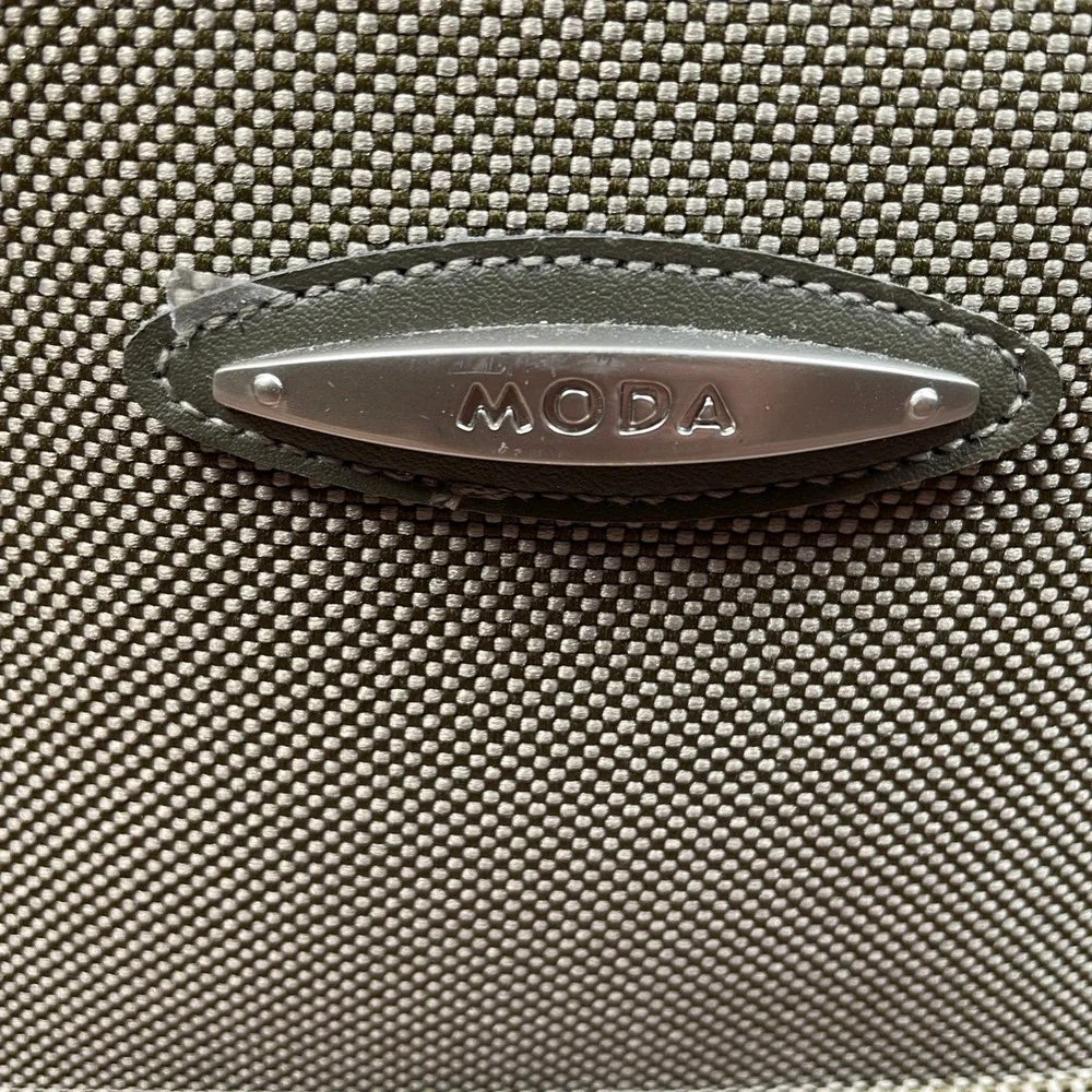 MODA Carry-On Travel Briefcase Bag Olive Green Laptop Messenger Shoulder Strap - Picture 3 of 12